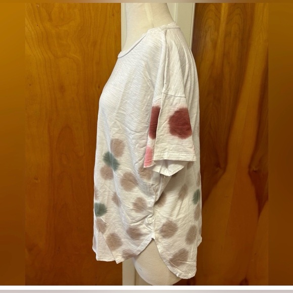 Anthropologie Pink and Green Tie-Dye Short Sleeve Tee M - Picture 2 of 5